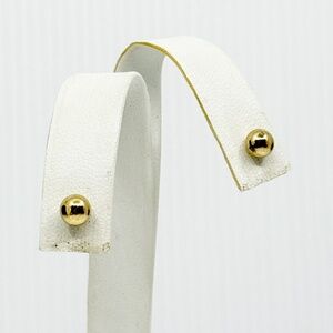 Gold vermeil Sterling silver bead stud earrings - GM431